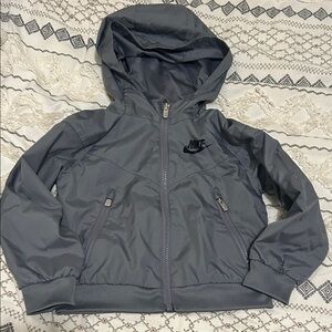 Nike Charcoal Hooded Windbreaker 2t